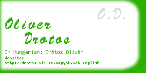 oliver drotos business card