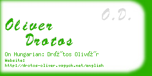 oliver drotos business card